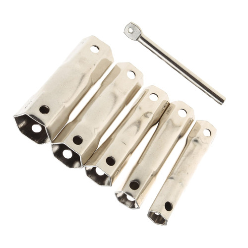 Bydezcon Double Ended Wrench Socket Plumber Back Nut Tap Spanner Set Extended Wrench Socket Spanner Set Multi Size Pipe Wrench Plumbing Tool Professional Pipe Installation Tool