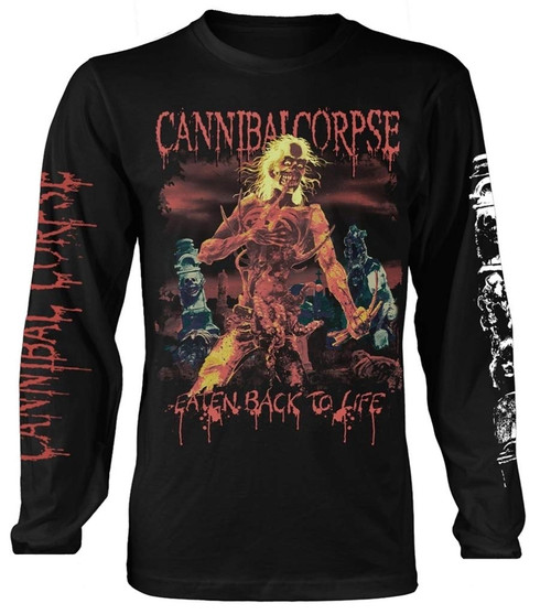 Plastic Head Cannibal Corpse 'Eaten Back to Life' Long Sleeve Shirt (Extra Large) Black