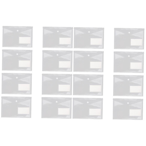 Tofficu 40 Pcs Button File Bag A5 Envelopes File Bags Transparent Test Paper Clear File Pouch File Folders Bag Document Folder Plastic Folders Office File Bag Pp Business Bag Pocket Travel