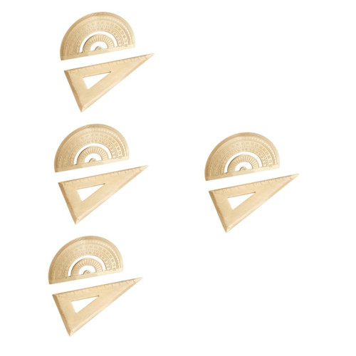 Ciieeo 4 Sets Triangular Ruler Triangle Ruler Geometry Measurement Ruler Cross Stitc Geometry Ruler Students Supplies Convenient Students Ruler Student Supplies Vintage Metal