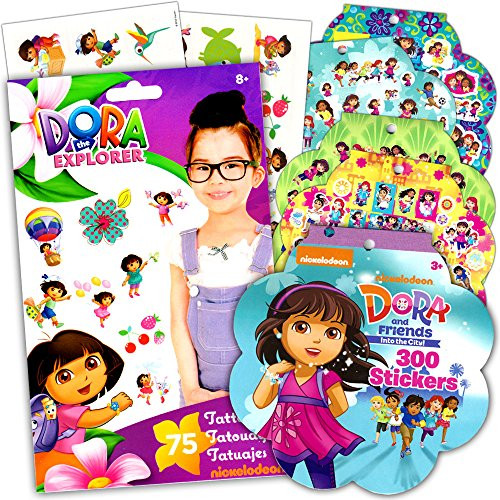 Dora the Explorer Stickers & Tattoos Party Favor Pack (200 Stickers & 75 Temporary Tattoos)
