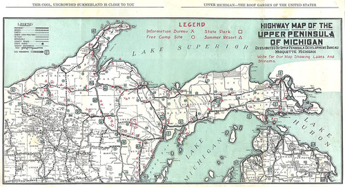 Wall Art Impressions 24x44in Poster Highway Map of The Upper Peninsula of Michigan ?Laminated? Wall Art Impressions 24x44in Poster Highway Map of The Upper Peninsula of Michigan ?Laminated?