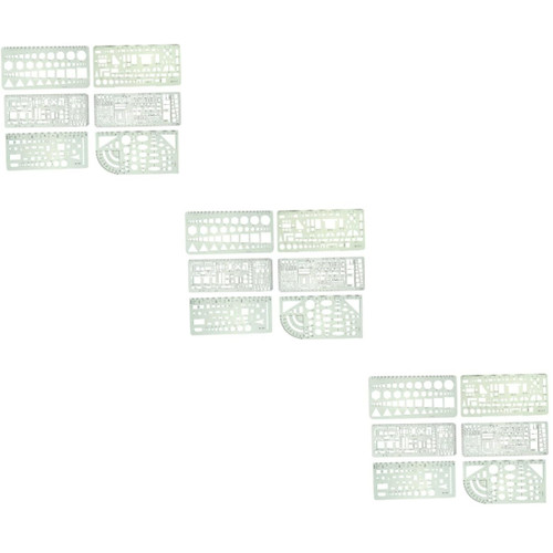 Tofficu 18 Pcs Math Drawing Ruler Plastic Geometry Stencils Geometric Drawing Rulers Building Formwork Stencil Engineering Drawing Templates Architect Scale Ruler Student Neutral to Draft