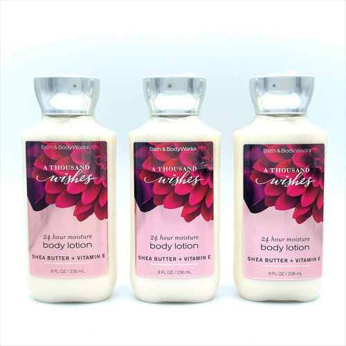 A Thousand Wishes Shea & Vitamine Body Lotion by Bath and Body Works for Women - 8 oz Body Lotion - Pack of 3