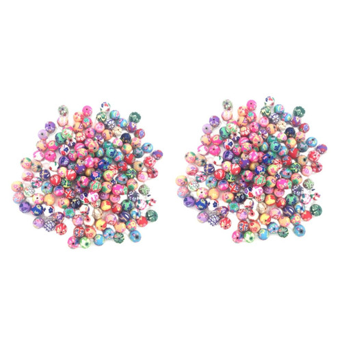 COHEALI 600 Pcs Colorful Clay Bead Round Clay Beads Clay Bead Necklace Colored Clay Handmade Clay Bead Clay Bead Bracelet Clay Spacer Bead Clay Jewelry Polymer Beads Manual Bead Earrings