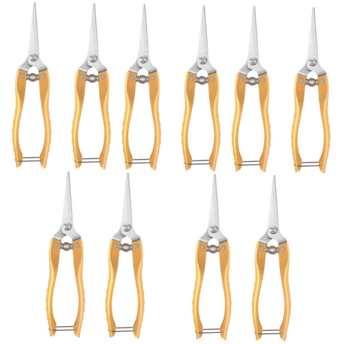 DOITOOL 10 Pcs Garden Pruning Shears Tree Cutting Scissors Florist Thorn Stripper Gardening Scissors Hand Pruning Shears Stainless Steel Scissors Garden Plant Shears Picking Shears Heavy
