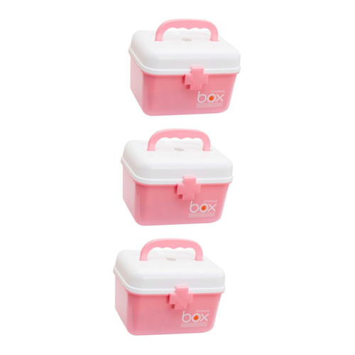 KALLORY 3pcs Box Baby Medicine Kit First Aid Kit for Babies Kids First Aid Kit Infant First Aid Kit Infant Medicine Kit Baby First Aid Kit Pill Container Case Child Mini Storage Box
