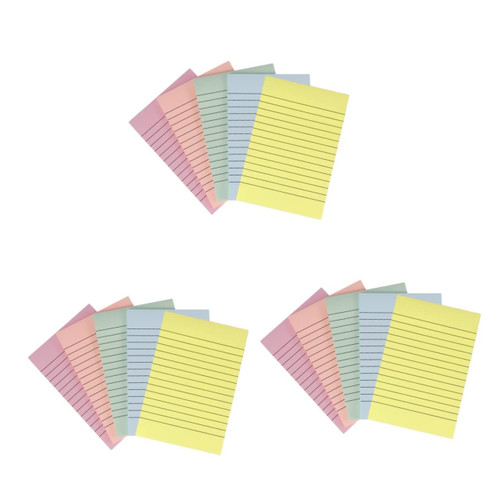 NUOBESTY 15 pcs self Stick Notes self Stick Notepad memo Pads Sticky Small Notes Sticky memo pad Legal pad Message Notes Sticky Grocery List Notepad Lined Work Book Light Fluorescent Color