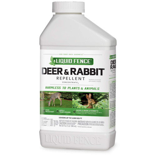 Liquid Fence Deer And Rabbit Repellent Concentrate 32 Ounces, Apply Year-Round Liquid Fence Deer And Rabbit Repellent Concentrate 32 Ounces, Apply Year-Round