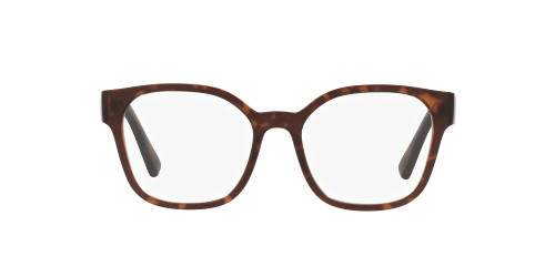 Vogue Eyewear Women's VO5407 Square Prescription Eyewear Frames, Top Havana/Transparent Brown/Demo Lens, 51 mm