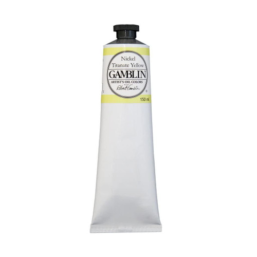 Gamblin Artist Oil, 150ml Tube, Nickel Titanate Yellow (2480)