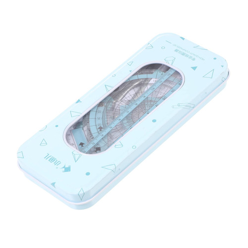 VILLCASE 5 Sets Ruler Set Protractor Student Ruler Math Triangle Ruler Geometry Math Ruler Drawing Triangle Ruler Compass for Geometry Rulers Plastic Metric System Office Drawing Ruler