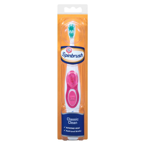 ARM & HAMMER Spinbrush Classic Clean 1 Each - Colors May Vary (Pack of 4)