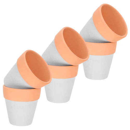 OFFSCH 6pcs Terracotta Vintage Flower Pot Garden Pots Mini Windowsill Flower Pot Succulent Pot Flower Pots for Indoor Plants Terracotta Pots Plants Decor Farmhouse Pot Planter Juicy Clay