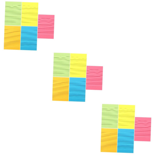 Tofficu 3pcs 5 Sticky Notes Memo Pads Sticky Self Stick Note Pads Lined Sticky Notepads Note Stickers Self-Stick Note Pads Mini Journals Writing Pads Writing Board Paper Memorandum