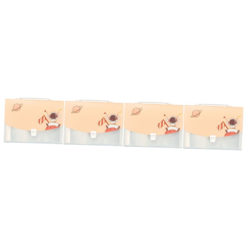 STOBOK 4pcs Multi-Level Folder Accordion File Folder Accordion Document Folders for School Folders with Pockets A4 Cute Documents Folder Multi-Layer Plastic Information Booklet Work