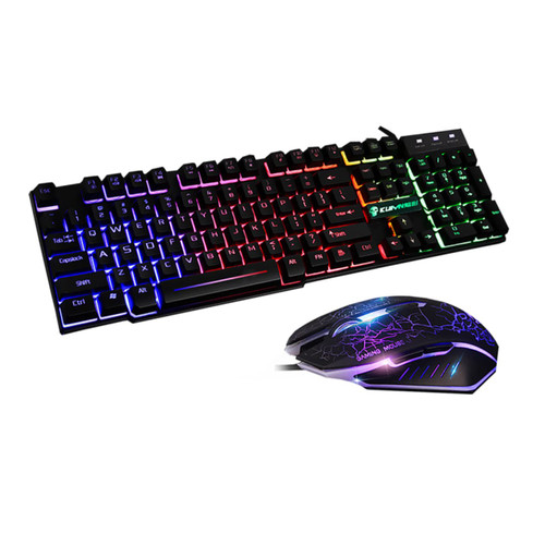 UKCOCO 1 Set Computer Keyboard & Combos Wired Keyboard for Gaming Computer Keyboard Wired Keyboard Wire Mouse Corded Mouse Keyboard Wired T6 Plate Pearlescent