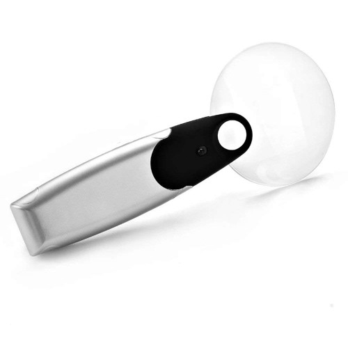 RAUGAJ Magnifiers,Magnifying Glass with Light, Handheld Illuminated Magnifier 5X No Frame Hd Lens for Old Man Reading Inspection Soldeneedlework Repair Hobby Crafts