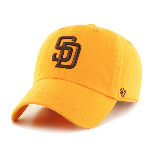 '47 San Diego Padres Clean Up Dad Hat Baseball Cap - Gold