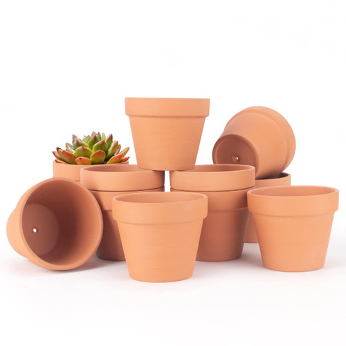 [26 Pack] 4" Planter Nursery Pots Terracotta Pot Clay Pots Clay Ceramic Pottery Cactus Pots Planter Pots Flower Pots Succulent Pots Nursery Pots Plants Pots Garden Pots Terra Cotta Pots (4")