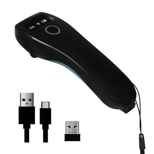 Rabitpos Mini 2D Bluetooth Barcode Scanner, 3-in-1 Bluetooth & USB Wired & 2.4G Wireless 1D Bar Code Reader Portable QR Code Scanning Work with Windows, Android, iOS, Tablets or Computers