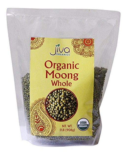 Jiva USDA Organic Whole Moong (Mung) Beans 2 Pound