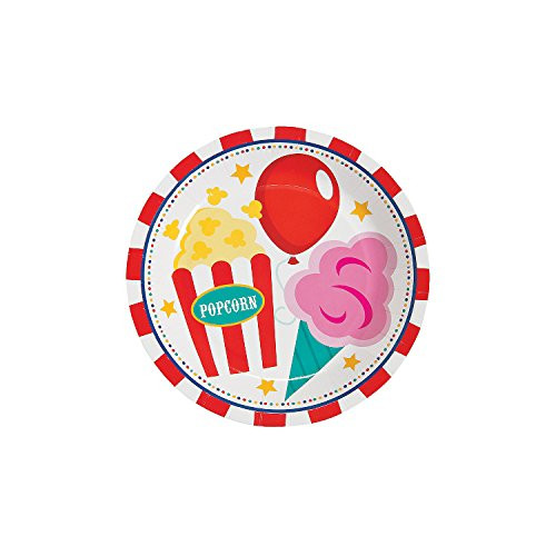 Fun Express - Carnival Dessert Plates for Birthday - Party Supplies - Print Tableware - Print Plates & Bowls - Birthday - 8 Pieces Fun Express - Carnival Dessert Plates for Birthday - Party Supplies - Print Tableware - Print Plates & Bowls - Birthday - 8 Pieces