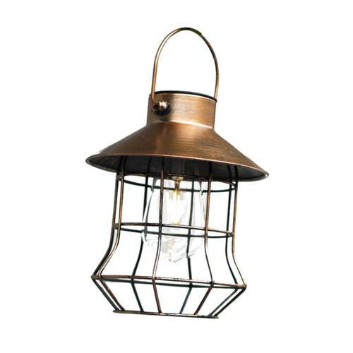 Angoily Outdoor Wrought Iron Hanging Lamp Iron Solar Powered Lantern Iron Garden Solar Lights Outdoor Hanging Solar Lanterns Solar Lights for Outside Solar Lamp Wall Lamp Old Fashioned