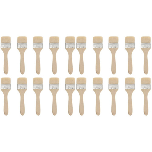 Ciieeo 20 Pcs Paint Brush Wool Brush Chip Paint Brushes Paint Brush Drawing Wall Painting Brushes BBQ Grill Cleaner Brush Grill Brush DIY Bulk Chalk Chip Brushes Wooden Natural Wax Brush