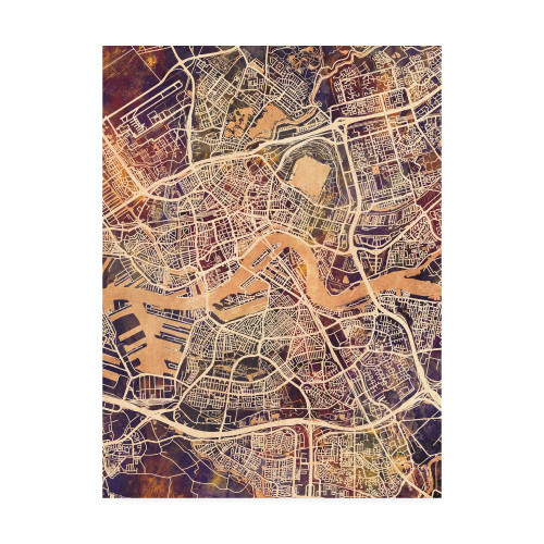 Trademark Fine Art, 18x24 Rotterdam Netherlands City Map II by Michael Tompsett Trademark Fine Art, 18x24 Rotterdam Netherlands City Map II by Michael Tompsett