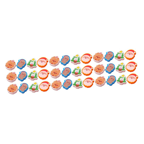 ibasenice 36 Pcs Christmas Eraser Christmas Gift Snowman Erasers Santa Erasers Pencil Erasers Lovely Erasers Stocking Erasers Santa Claus Erasers Christmas Party Favors Bulk 3D Stationery