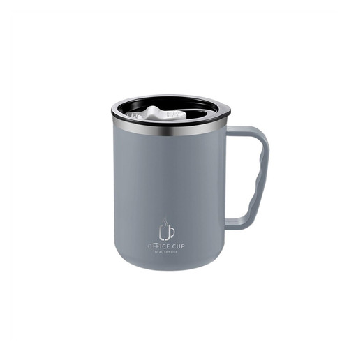 Mugs Cup 500ml Thermos Mug 304 Stainless Steel Coffee Cup With Handle Leak-Proof Vacuum Insulated Cup Portable Water Bottle Coffee Mug Tea Cup (Color : Gris)