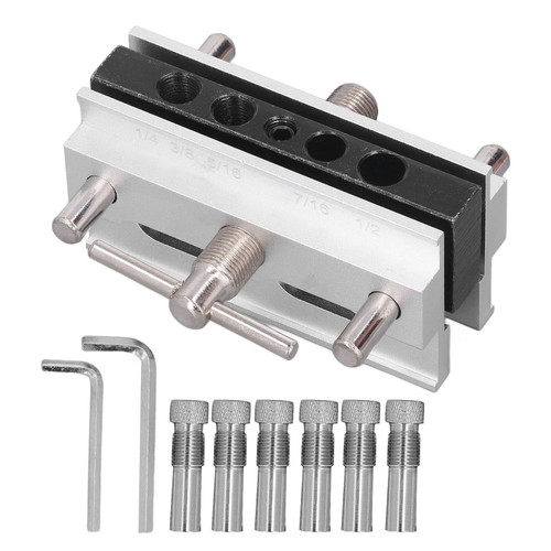 Reuiqu Self Centering Doweling Jig Dowel Drill Guide Bushings Set Wood Dowel Jig Kit Woodworking Joints Tools, for Miter Joints