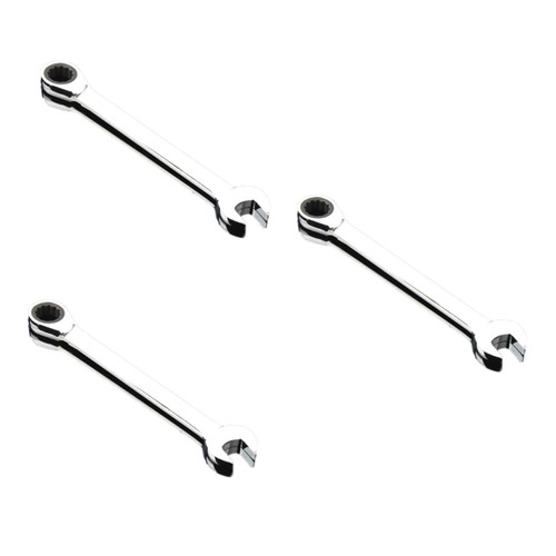 Housoutil 3pcs Ratcheting Wrench Ratchet Wrench Dual Head Spanner Ratchet Spanner Wrench Spanner Tool Dual Head Wrench To Open Wrench Tool