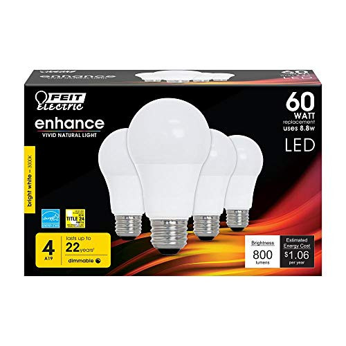 FEIT ELECTRIC OM60DM/930CA/4 60W A19 3K LED BULB