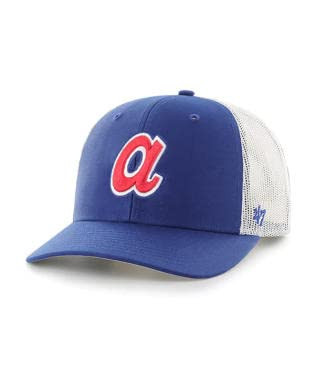 '47 Atlanta Braves Cooperstown Adjustable Trucker Hat Blue/White