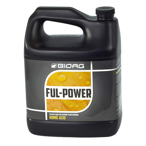 BIOAG Ful-Power Liquid Organic Humic Acid Amendment - Fulpower Increases Yield in Hydroponics, Soil, Soilless Media - Plant Nutrient (1 gal)