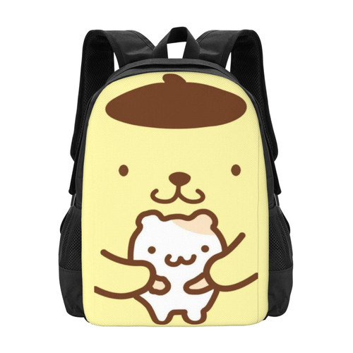 DIEZ Pompompurin Backpack Cartoon Yellow Puppy Backpack Lightweight Durable School Backpack Schoolbag For Back To School Teen Elementary Middle School Bookbag