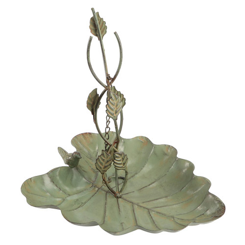 Happyyami 1PC Bird Feeder Bird Bath Tray Pigeon Feeding Tray Bird Food Tray Green Decor Bird Tray Platform feeders Metal Bird Food Trays Garden Bird Feeding Tool Birds Vintage Wrought Iron
