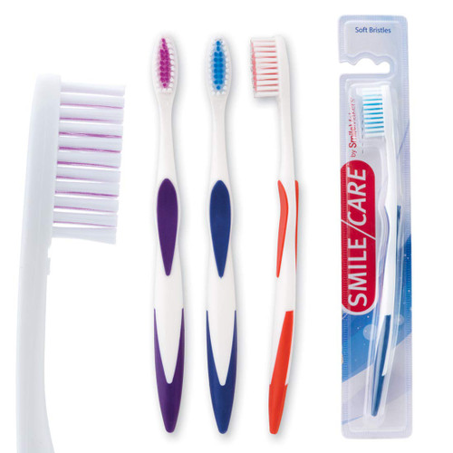 Smile Care Easy Grip Adult Toothbrush - 48 per Pack