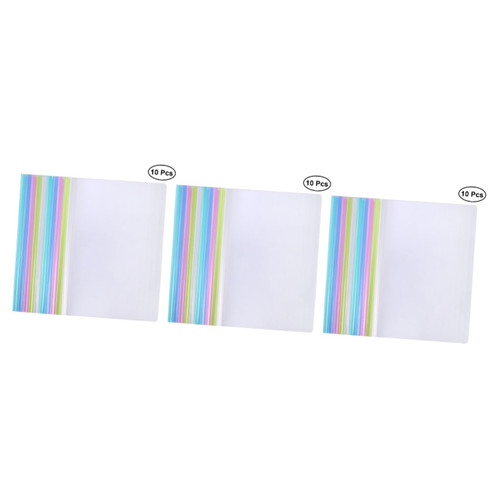 Tofficu 30 Pcs School Folder Folders for School Filer High Capacity File Holder Folders for Binders Binder Folder Paper Cover Files Organizer Pumping Rod Resume Folder Slider Rod Clamp 18c