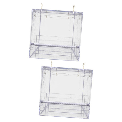 Happyyami 2pcs Clear Window Bird Feeder Window Bird Bath Bird Feeding Station Auto Feeder Automatic Bird Feeder Item Automatic Feeder Window Hummingbird Feeder Window Feeder Pet Sprinkler