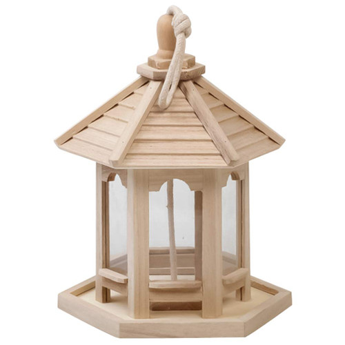 Hemobllo Bird Feeder Bird Cages for Parrots Parrot Feeder Outdoor Bird Food Stand Auto Parrot Feeder Bird Feeding Station Feeder No Wooden Catcher Tray Bamboo to Feed Foraging