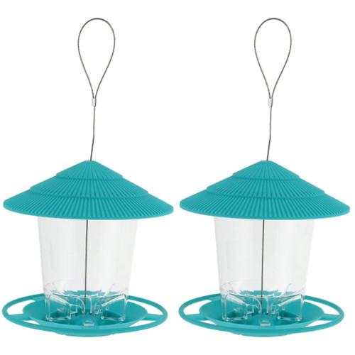 Happyyami 2pcs Hanging Bird Feeder Bird Feeder Panorama Bird Feeder Hanging Wild Bird Feeders with Roof Wild Feeder Containers for Food Yard Bird Feeder Bird Food Metal Pp Happyyami 2pcs Hanging Bird Feeder Bird Feeder Panorama Bird Feeder Hanging Wild Bird Feeders with Roof Wild Feeder Containers for Food Yard Bird Feeder Bird Food Metal Pp