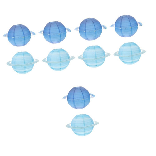 Veemoon 10 Pcs Planet Lantern Outer Space Party Decorations Solar System Lanterns Chinese Lanterns Space Decorations Space Party Supplies Hanging Planets Child Giant Paper Lantern Light
