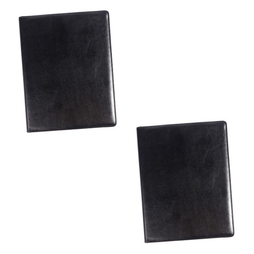 TEHAUX 2 pcs Business Presentation Folder Portfolio A4 Paper File Folder Folder Notebook Paper File Clip Folder Business Leather Folder sub A4 Document Folder Calculator Manager Folder