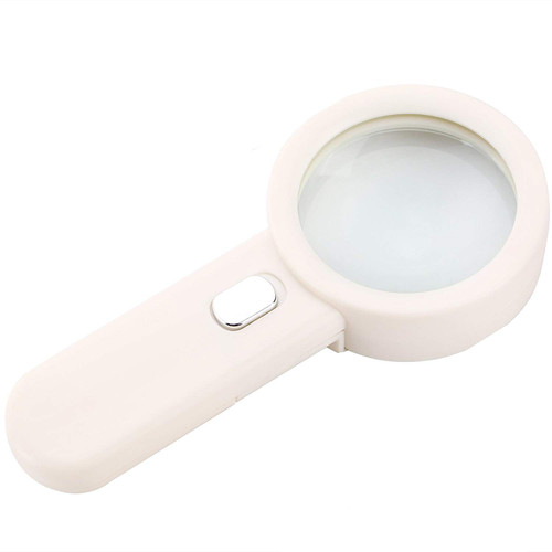 RAUGAJ Magnifiers,10X Magnifying Glass Handheld Led Lighting Magnifier Old Man Reading Appreciation Hd Lens for Seniors Low Vision Books Pages Magazines Newspapers Maps