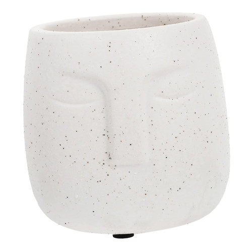 BESTOYARD 1pc Flowerpot Flower Holder Vase House Plants Face Vase Statue Mini Succulent Pot Ikebana Vases Face Planter Face Vase Succulent Pot Human Body Vase Juicy White Ceramics Makeup