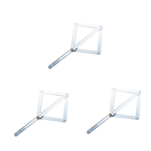 UKCOCO 3pcs Multitools Four Sided Aluminium Alloy Protractor Multi Angle Measurement Tool Multi Angle Ruler Digital Protractor Multi Tool Metal Protractor Angle Finder Stainless Steel Box