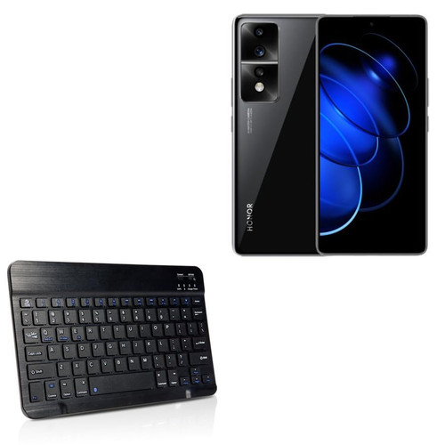 BoxWave Keyboard Compatible with Honor 80 - SlimKeys Bluetooth Keyboard, Portable Keyboard with Integrated Commands - Jet Black